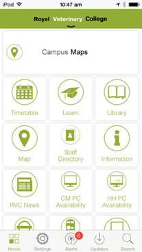 Screenshot of the RVC App