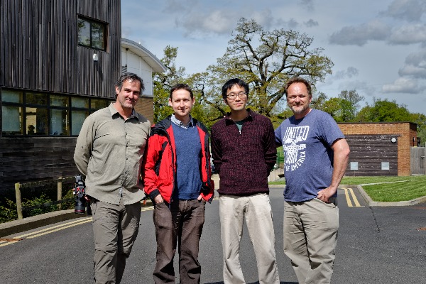 Documentary director Alexis de Favitski, Professor Richard Bomphrey, Dr Masateru Maeda and cameraman David 