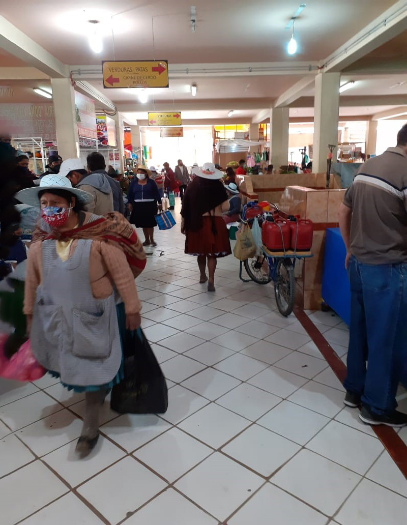 Busy market scene